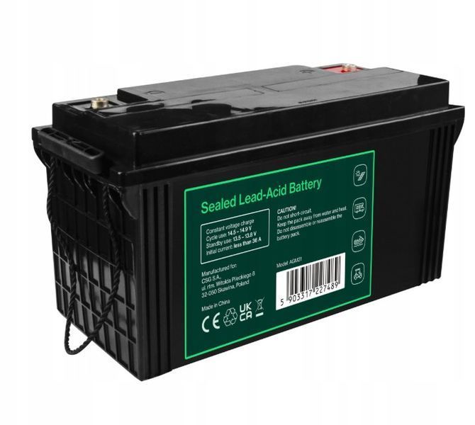 Акумулятор Green Cell AGM VRLA 12V 120 Ah, IP54 AGM31 фото