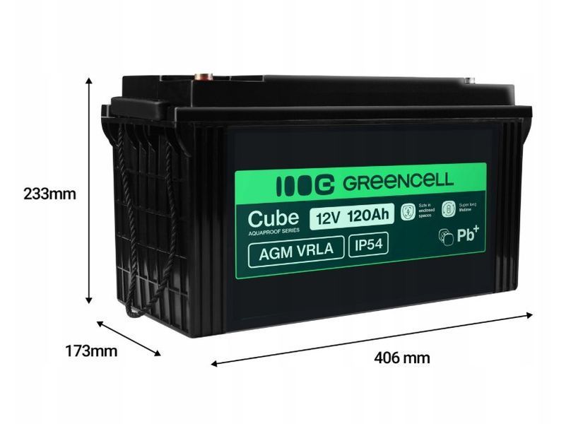 Аккумулятор Green Cell AGM VRLA 12V 120 Ah AGM12V120AH фото