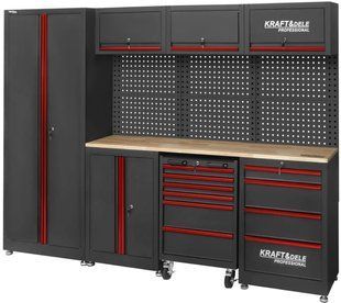Модульная система хранения инструментов KRAFT&DELE KD5860, верстак с деревянной столешницей и мобильной тумбой KD5860 фото