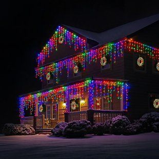 Гірлянда бахрома 840 LED, 50 м, мультиколір, біла 50MWML фото
