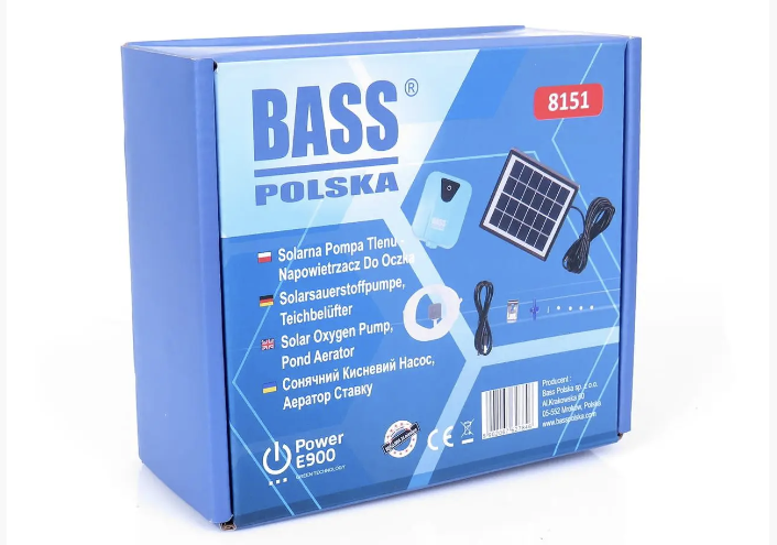 Солнечный кислородный насос для аэрации воды в пруду Bass Polska 8151 8151 фото